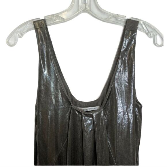 Diane Von Furstenberg Lesley‎ Liquid Metallic Babydoll Dress  Size 6 - Picture 4 of 7
